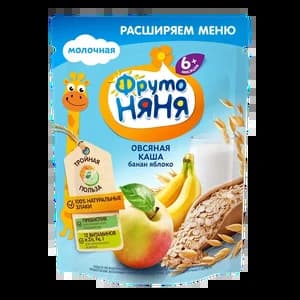 Каша Фруто няня овсян/банан/яблоко 200гр