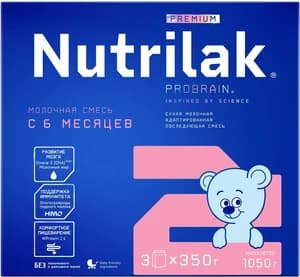Смесь молочная  NUTRILAK PREMIUM 2 с 6-12 мес 1050гр