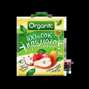 Сок Organic яблоко/груша 3л